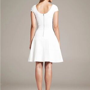 Banana Republic White Cap Sleeve Midi Dress